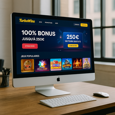 TurboWins Casino - Interface Desktop - Design Moderne